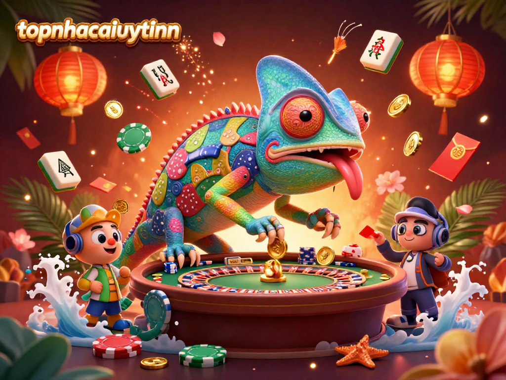 Experience exciting gameplay at topnhacaiuytinn with a vibrant casino scene full of action.