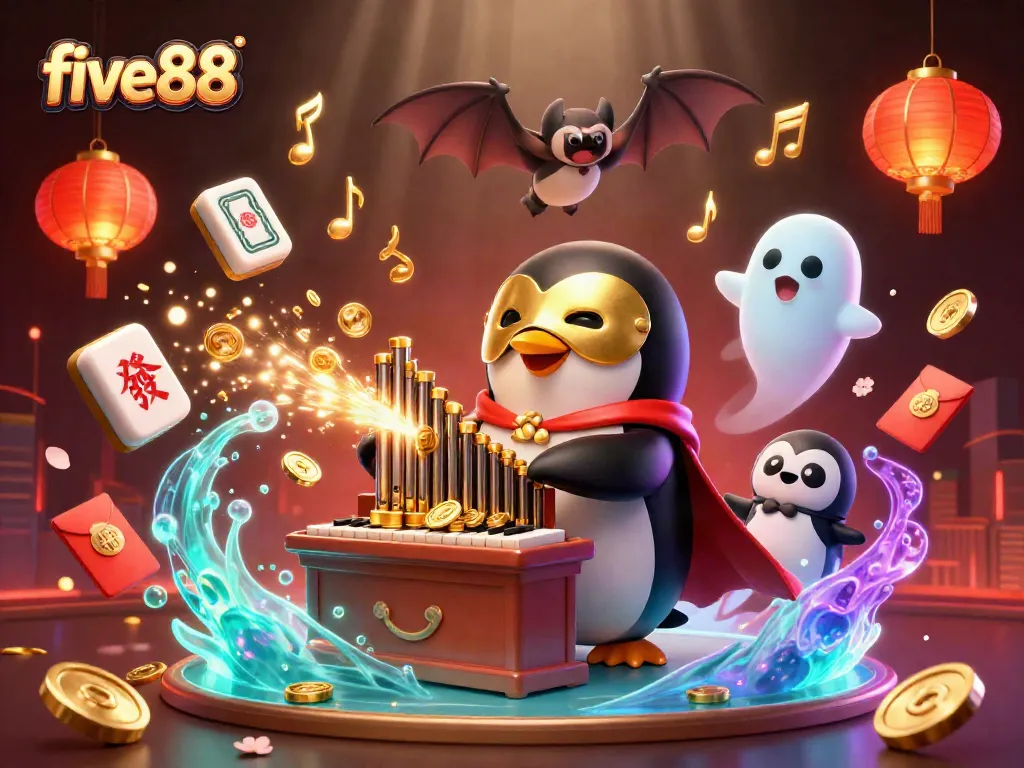 Engage with five88's thrilling gaming universe featuring casino elements and whimsical characters.