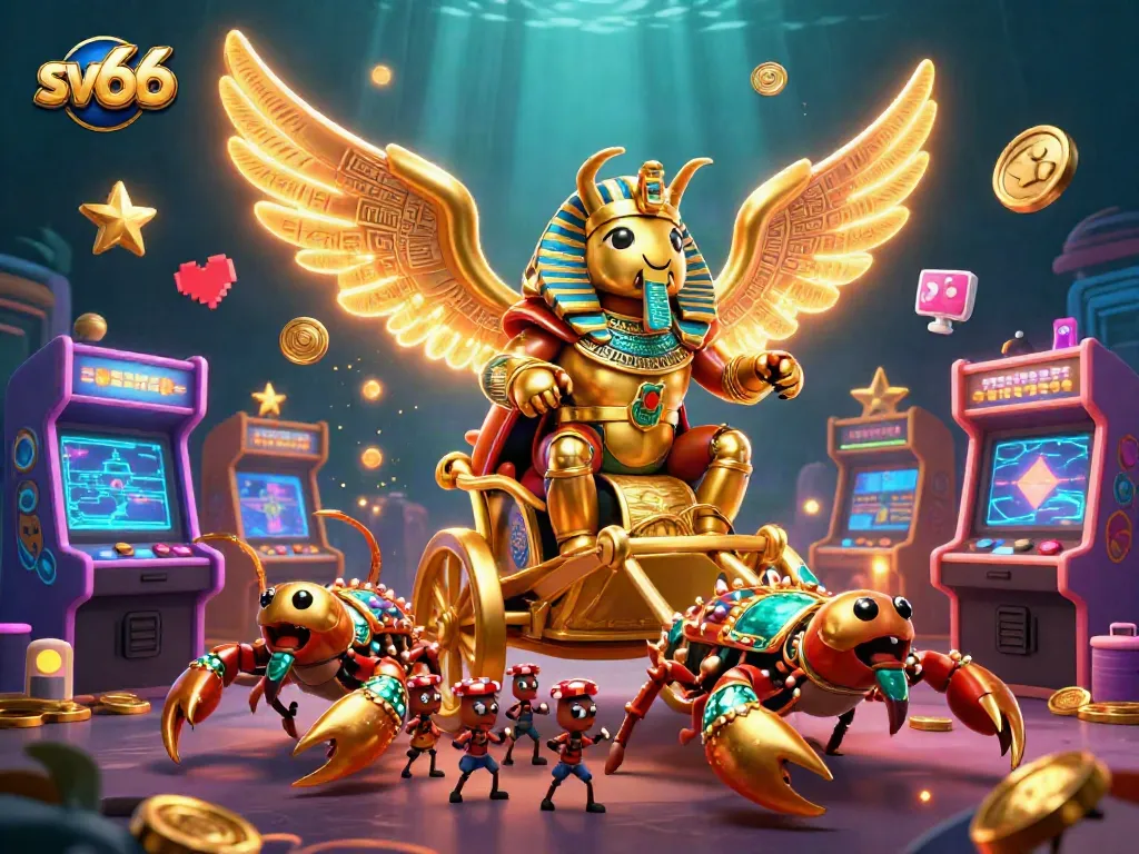 Experience thrilling action at sv66 with vibrant 3D casino characters amidst dazzling gaming elements.