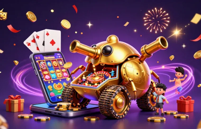 Experience the excitement of Mahjong as golden coins erupt and game visuals fly around.